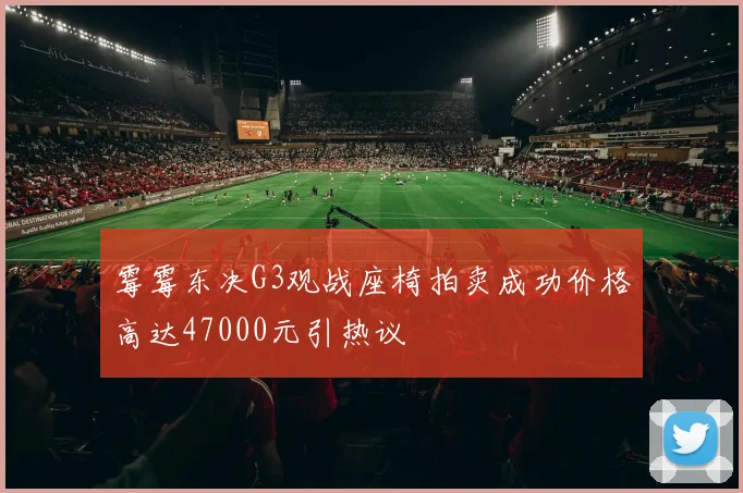 霉霉东决G3观战座椅拍卖成功价格高达47000元引热议